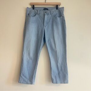 Y2k Lee pinstriped capri jeans, size 16